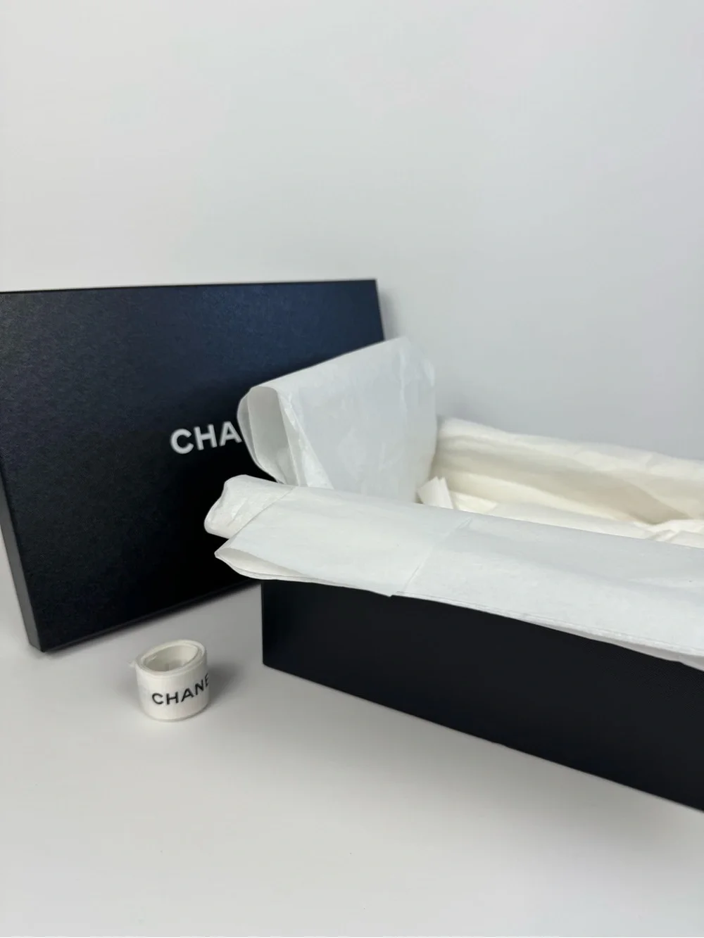 CHANEL Empty Gift Shoes Box Storage Cardboard Black 8